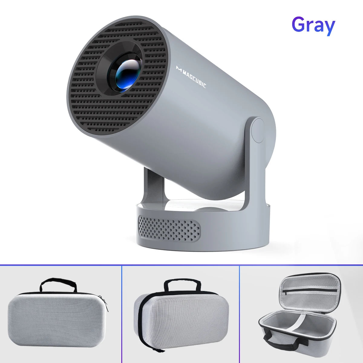 Gadgit Co™ – Smart Mini Portable Projector (Android 14 | WiFi | 180° Rotation)