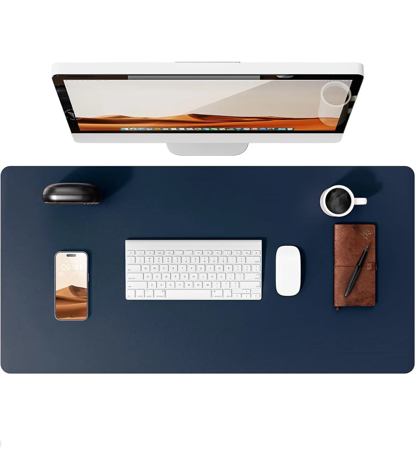 Gadgit Co™ PU Leather Desk Mat & Mouse Pad | Non-Slip, Waterproof, 5 Sizes