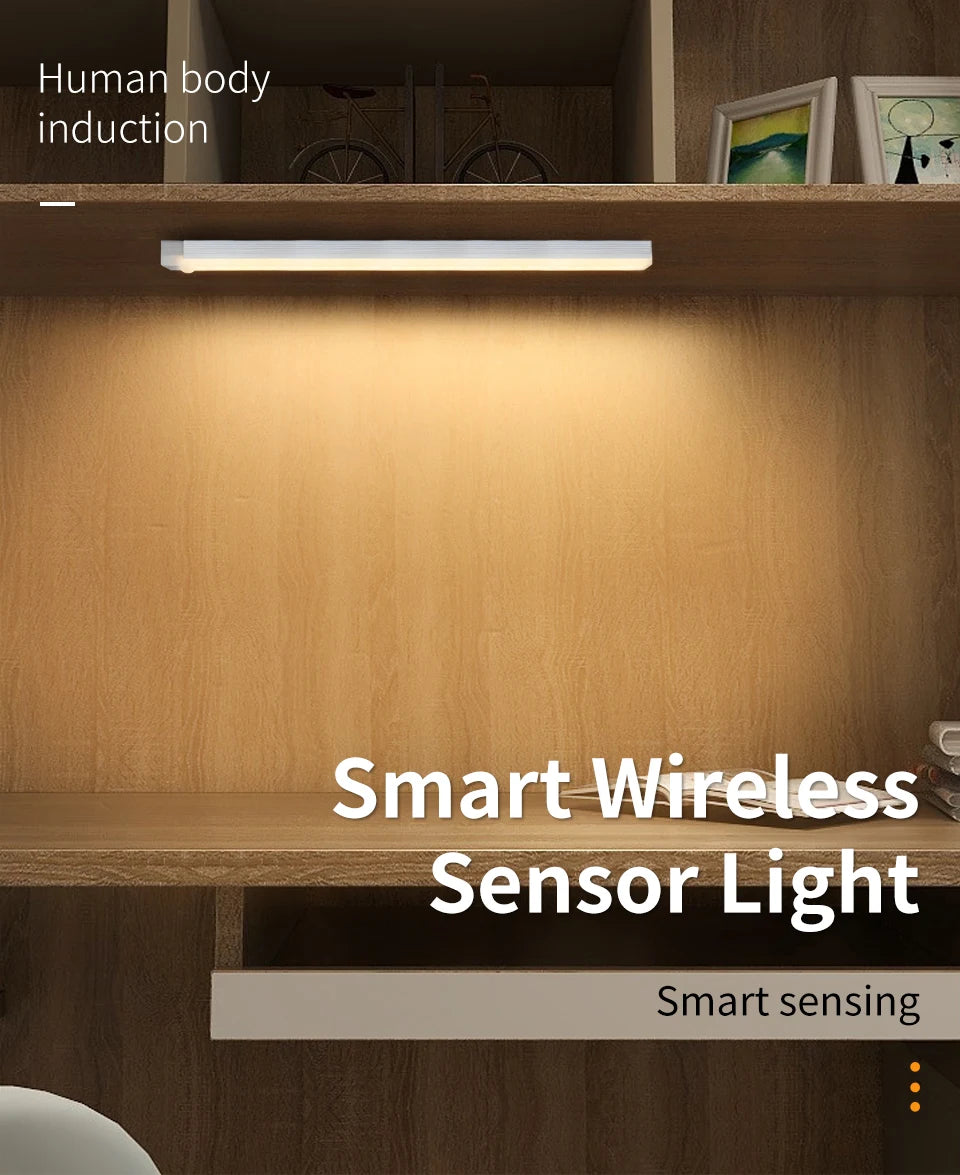 Gadgit Co PIR Motion Sensor Cabinet Light Bar | USB Rechargeable, 4 Sizes