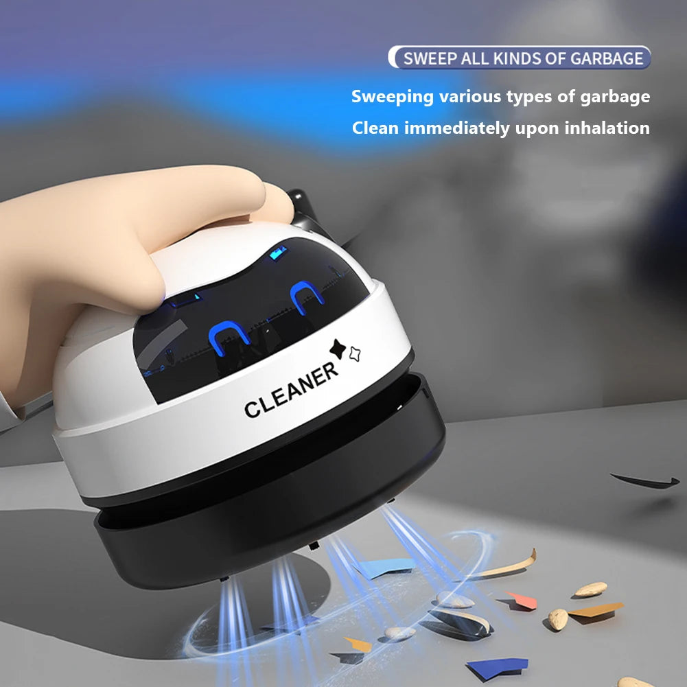 Gadgit Co Mini USB Desktop Vacuum Cleaner | Rechargeable, Detachable Nozzle, Pet Hair