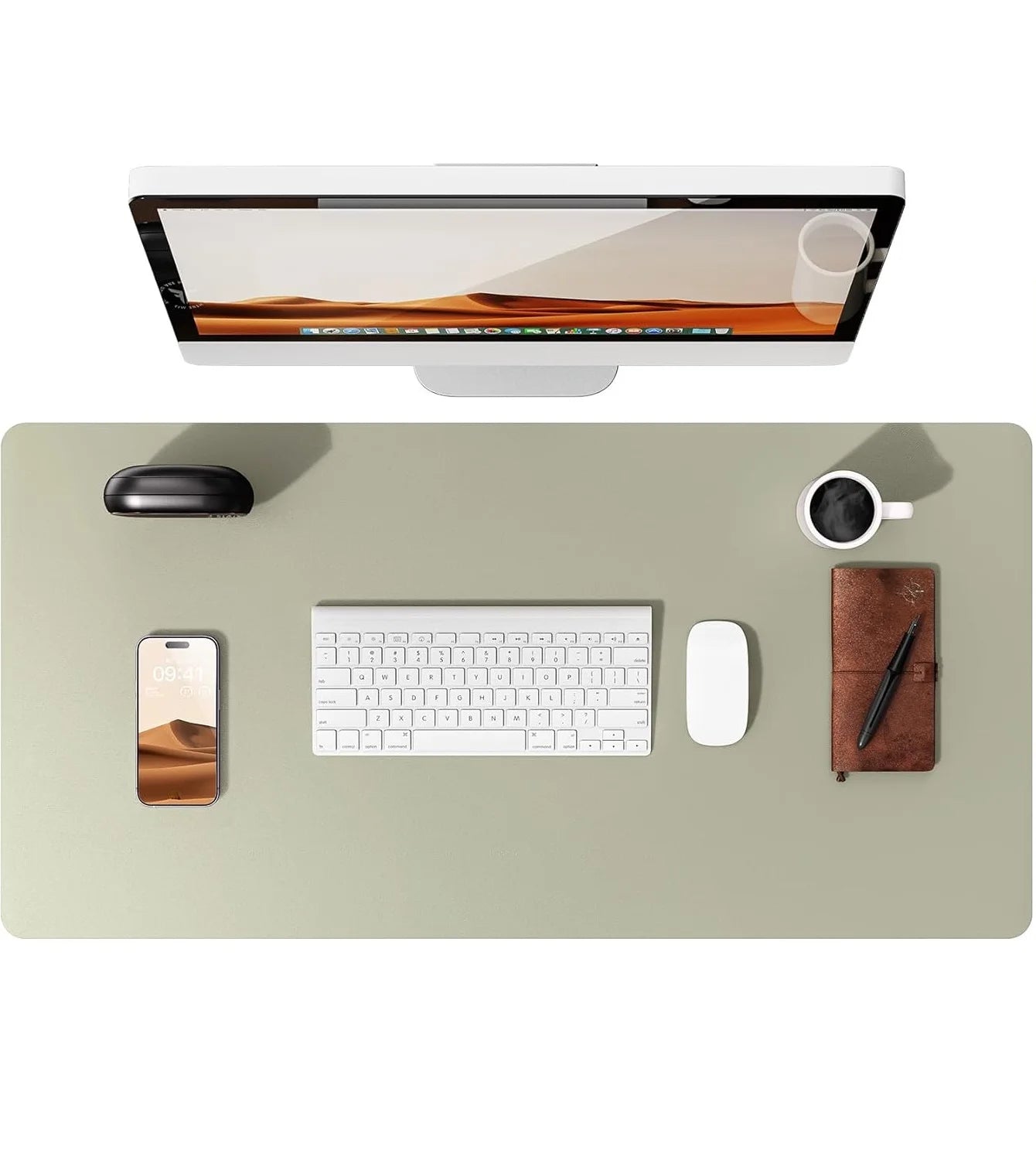 Gadgit Co™ PU Leather Desk Mat & Mouse Pad | Non-Slip, Waterproof, 5 Sizes