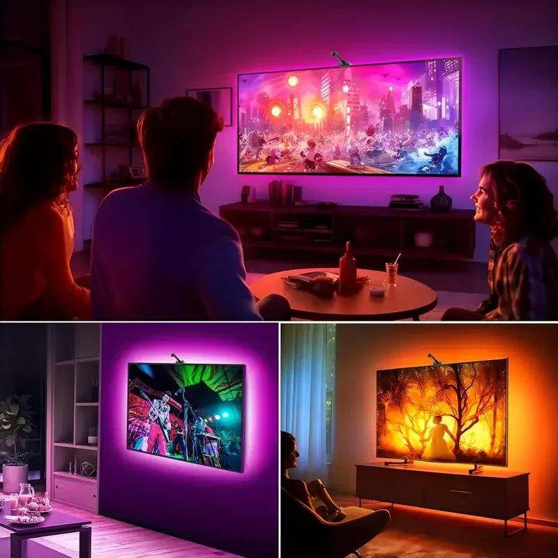 GlowSync Pro™ – Smart RGBIC TV Backlight with Camera