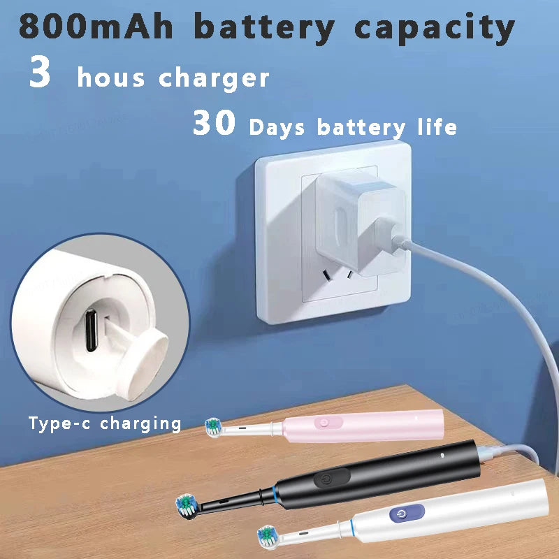 SmilePro 8X™ – Rechargeable Rotary Electric Toothbrush