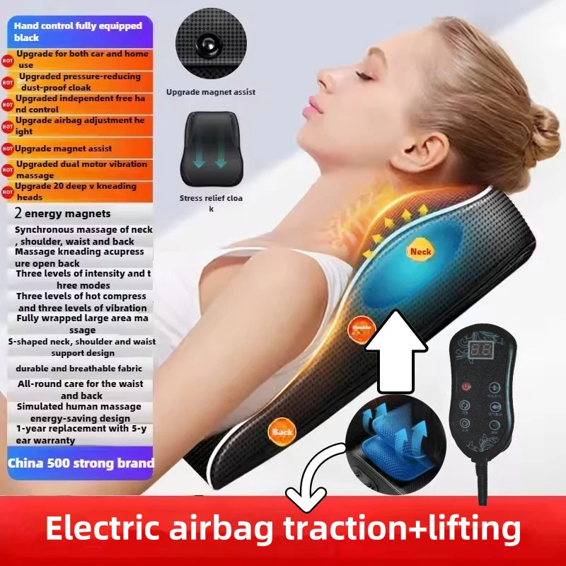ReliefPro Elite™ – Heated Shiatsu Neck & Back Massager Pillow