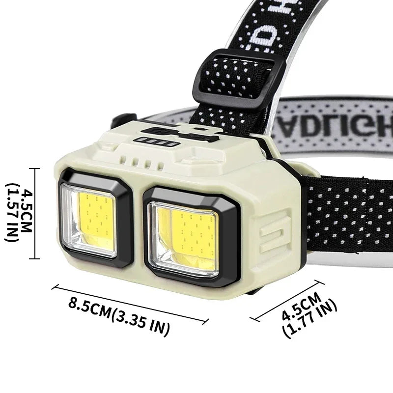 Gadgit Co COB LED Headlamp | 300 Lumens, IPX4, Type-C, White + Red Light, 2 Models