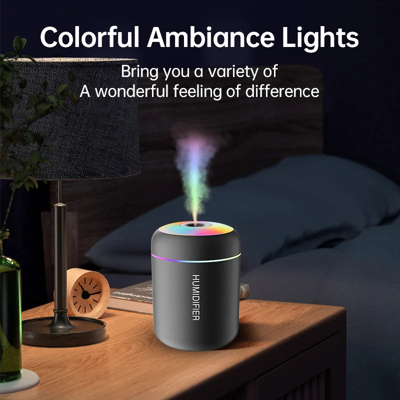 Gadgit Co 180ml Mini USB Humidifier & Aroma Diffuser | Ultrasonic, Essential Oil, Quiet