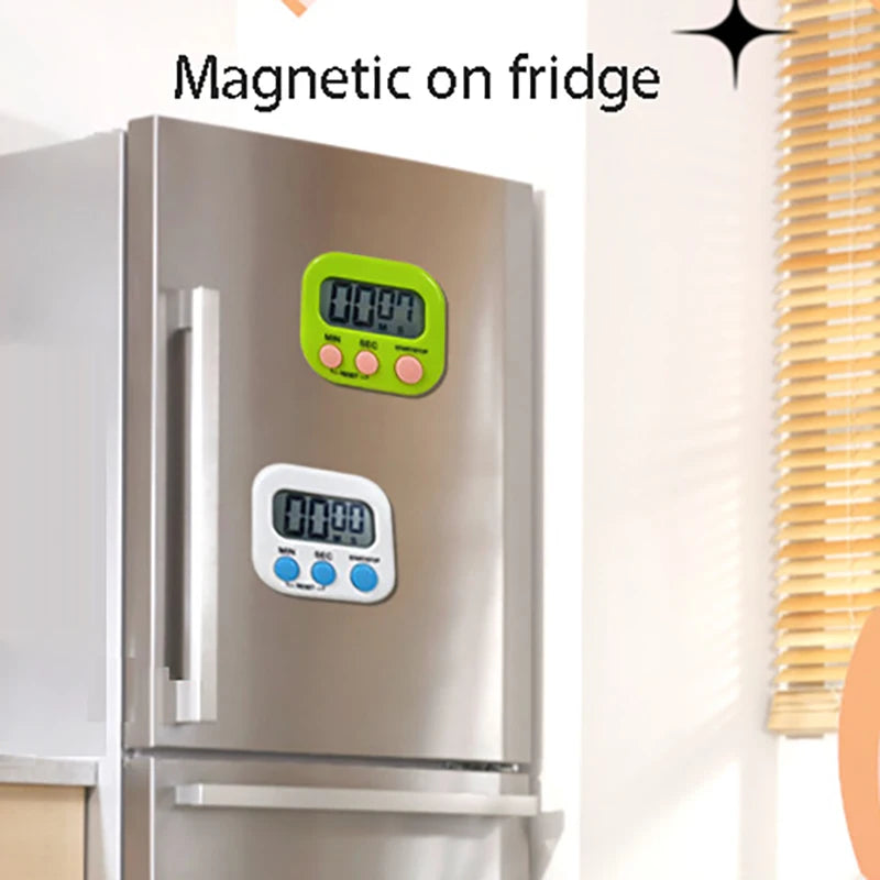 Gadgit Co Mini Digital Kitchen Timer | 99 Min, Magnetic, Stand, Loud Alarm, 4 Colours