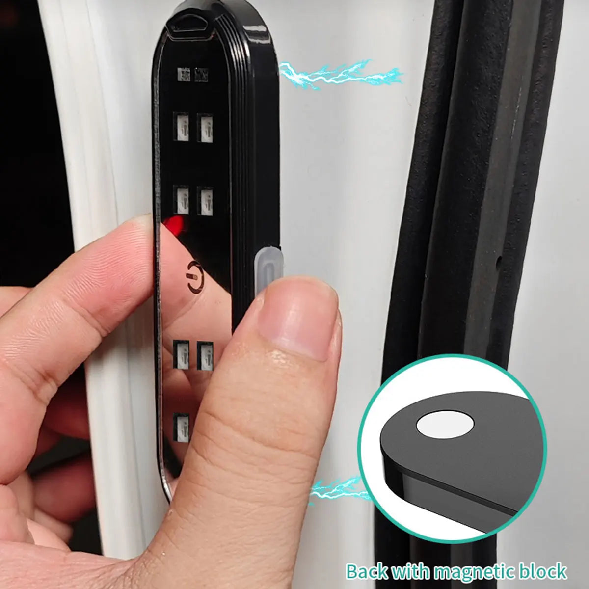 Gadgit Co RGB Car Door Warning Lights | Wireless, Auto Sensor, 2pcs