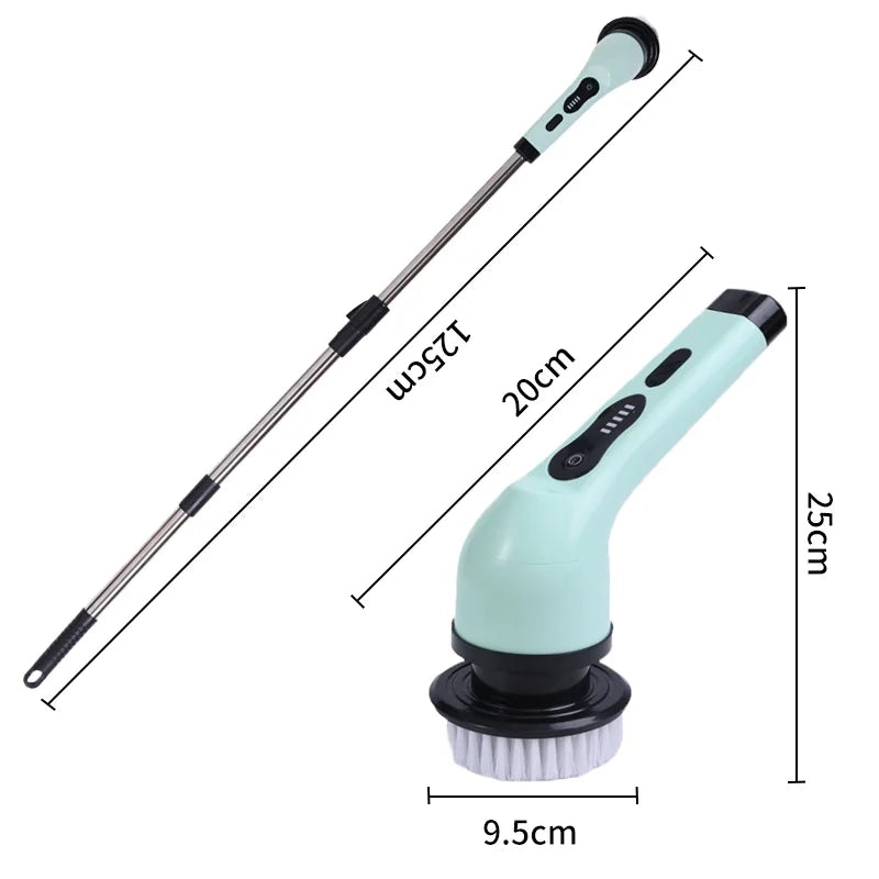 Gadgit Co™ – Electric Spin Scrubber with Extendable Handle & LED Display