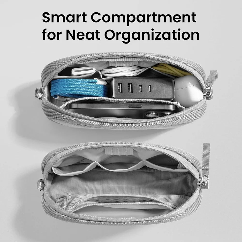Gadgit Co™ Electronics Organizer Travel Case | RPET 600D, Water-Resistant, 1L