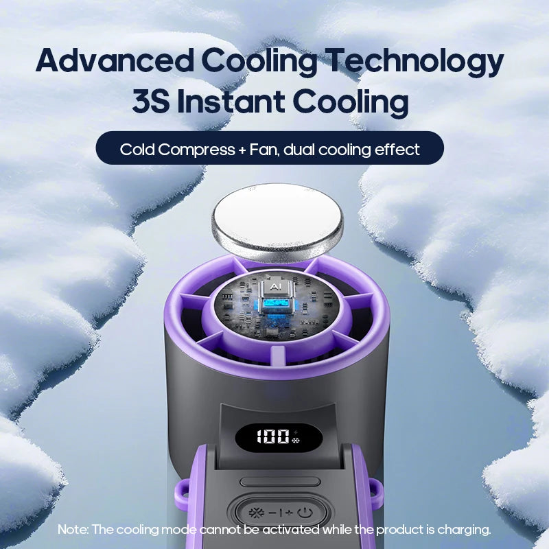 Gadgit Co™ Handheld Fan | Ice-Cool Technology, 100-Speed, 3600mAh, USB Rechargeable
