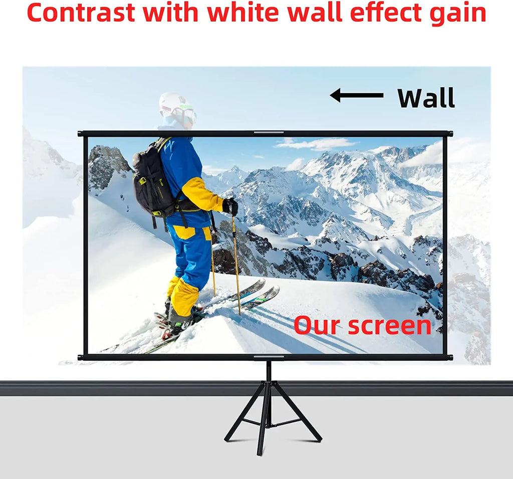 CineScreen Pro™ – Foldable 16:9 Projector Screen with Stand