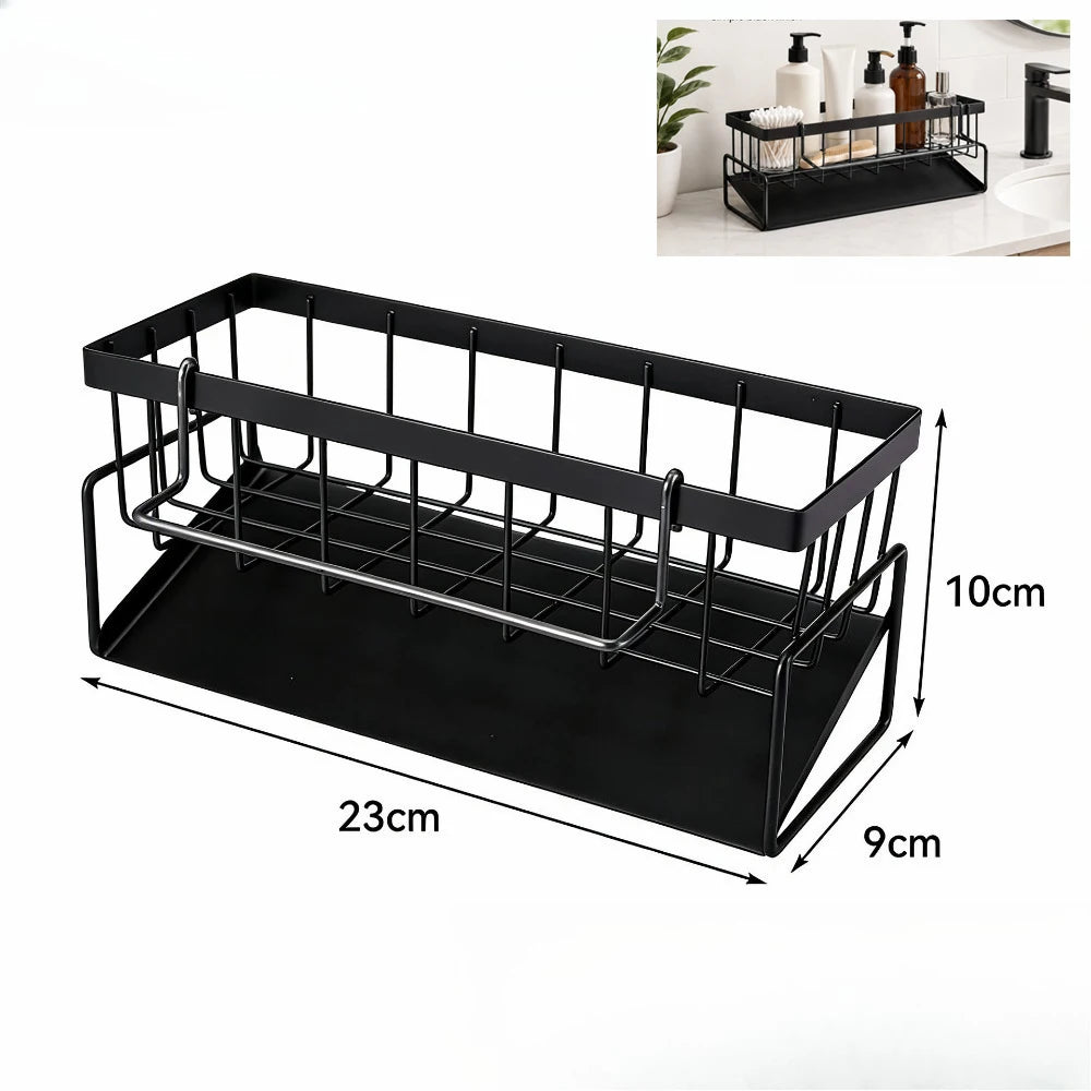 Gadgit Co Faucet Sink Caddy | Sponge, Soap & Towel Holder, No Drilling, 6 Styles