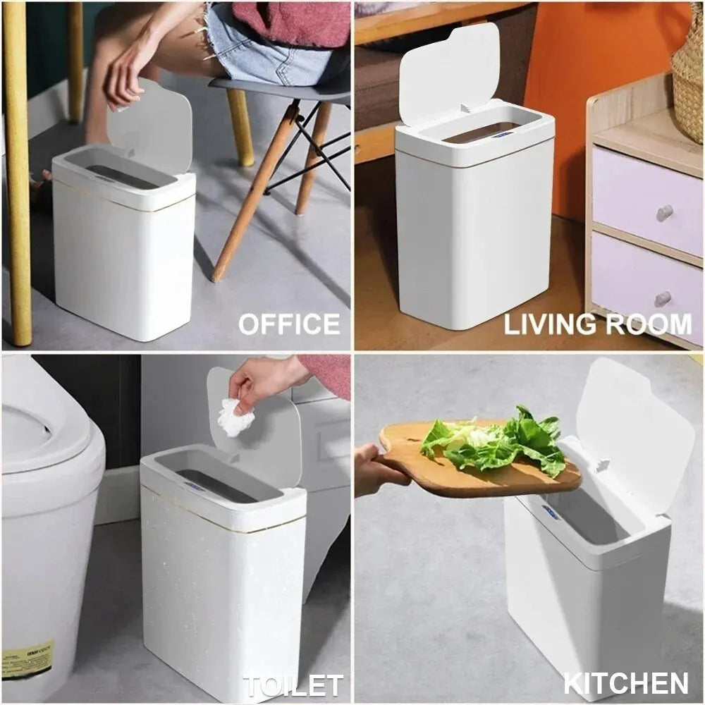 Gadgit Co Smart Sensor Trash Can | 15L, Touchless, Auto-Bag, IPX5, Bathroom & Kitchen