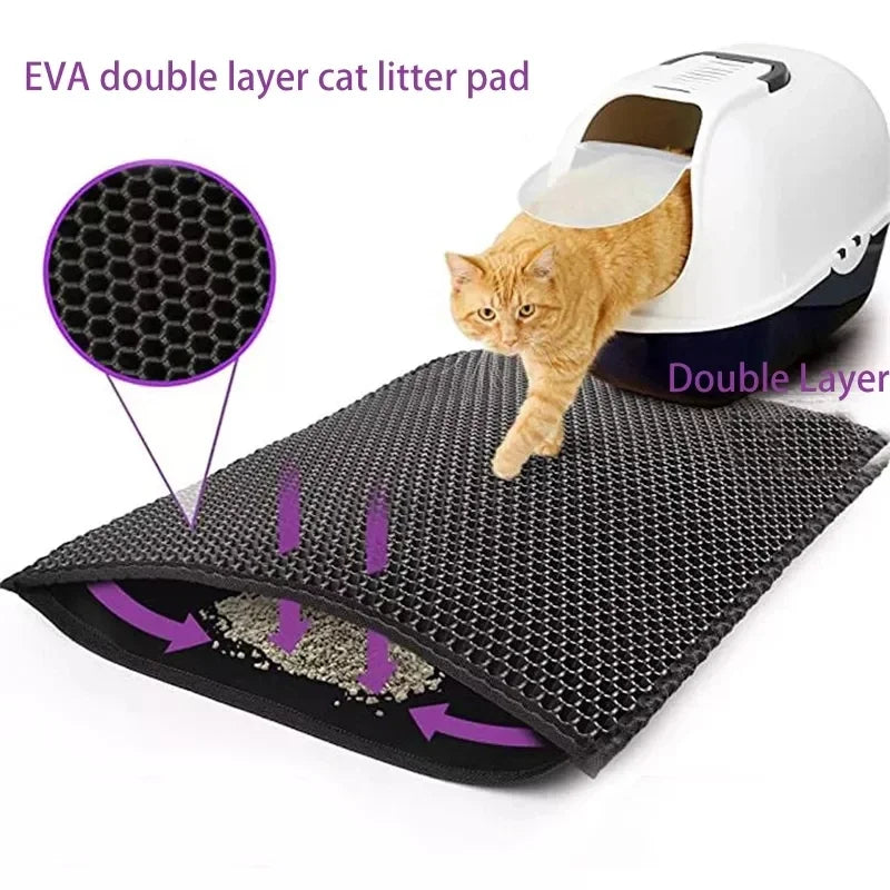 CleanPaw Duo™ – Double-Layer Waterproof Litter Mat