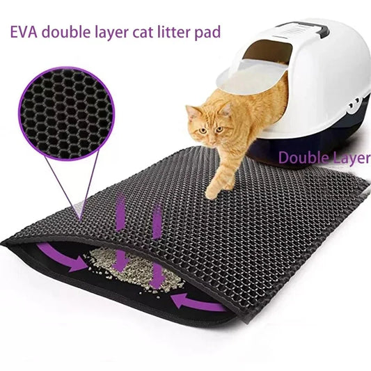 CleanPaw Duo™ – Double-Layer Waterproof Litter Mat
