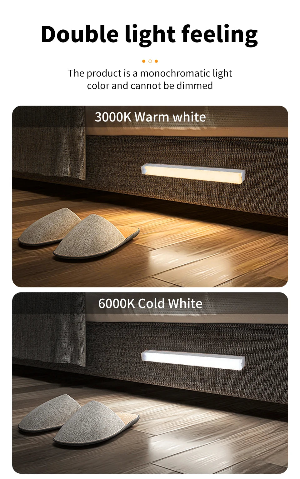 Gadgit Co PIR Motion Sensor Cabinet Light Bar | USB Rechargeable, 4 Sizes
