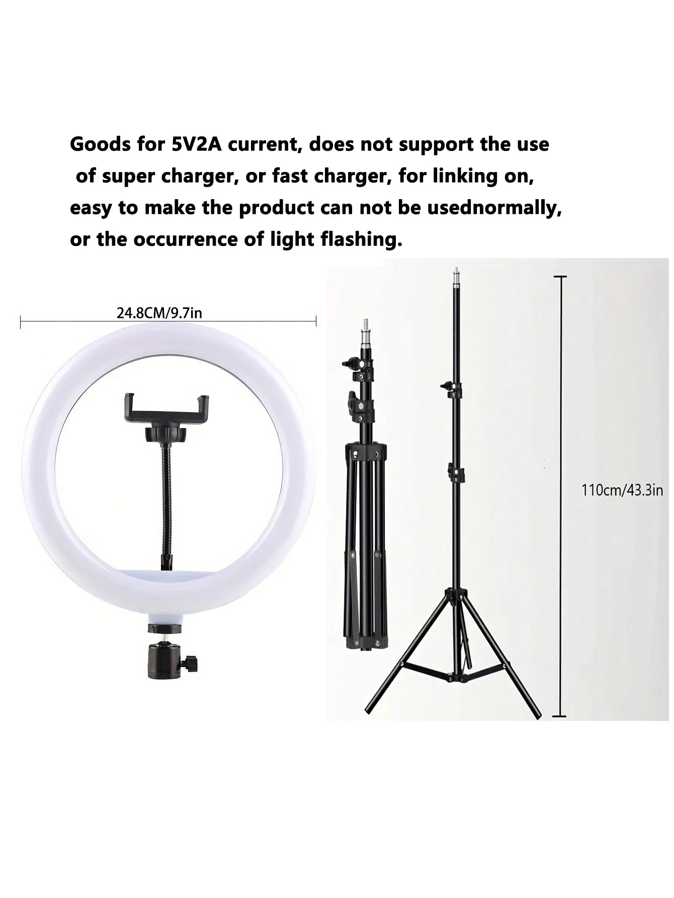 Gadgit Co™ – 10" Ring Light & Tripod Kit with Selfie Remote