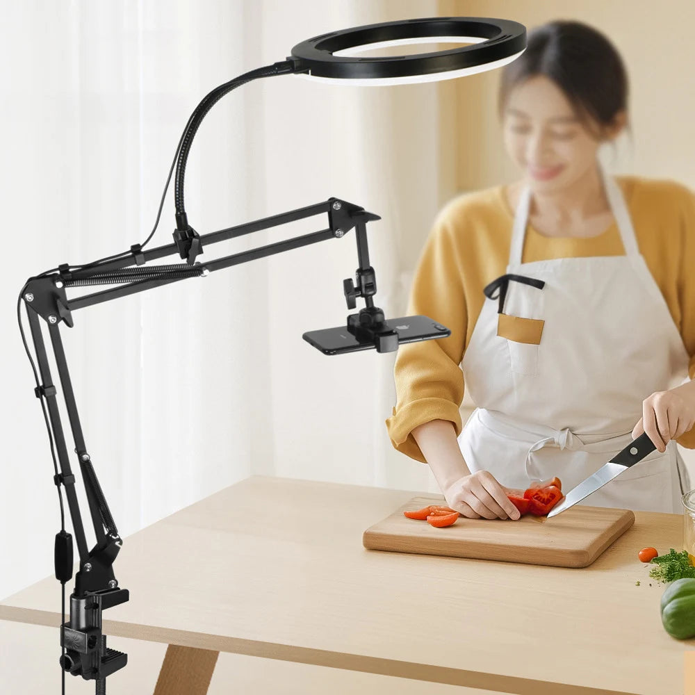 FlexGlow™ – LED Fill Light with Adjustable Arm Phone Holder