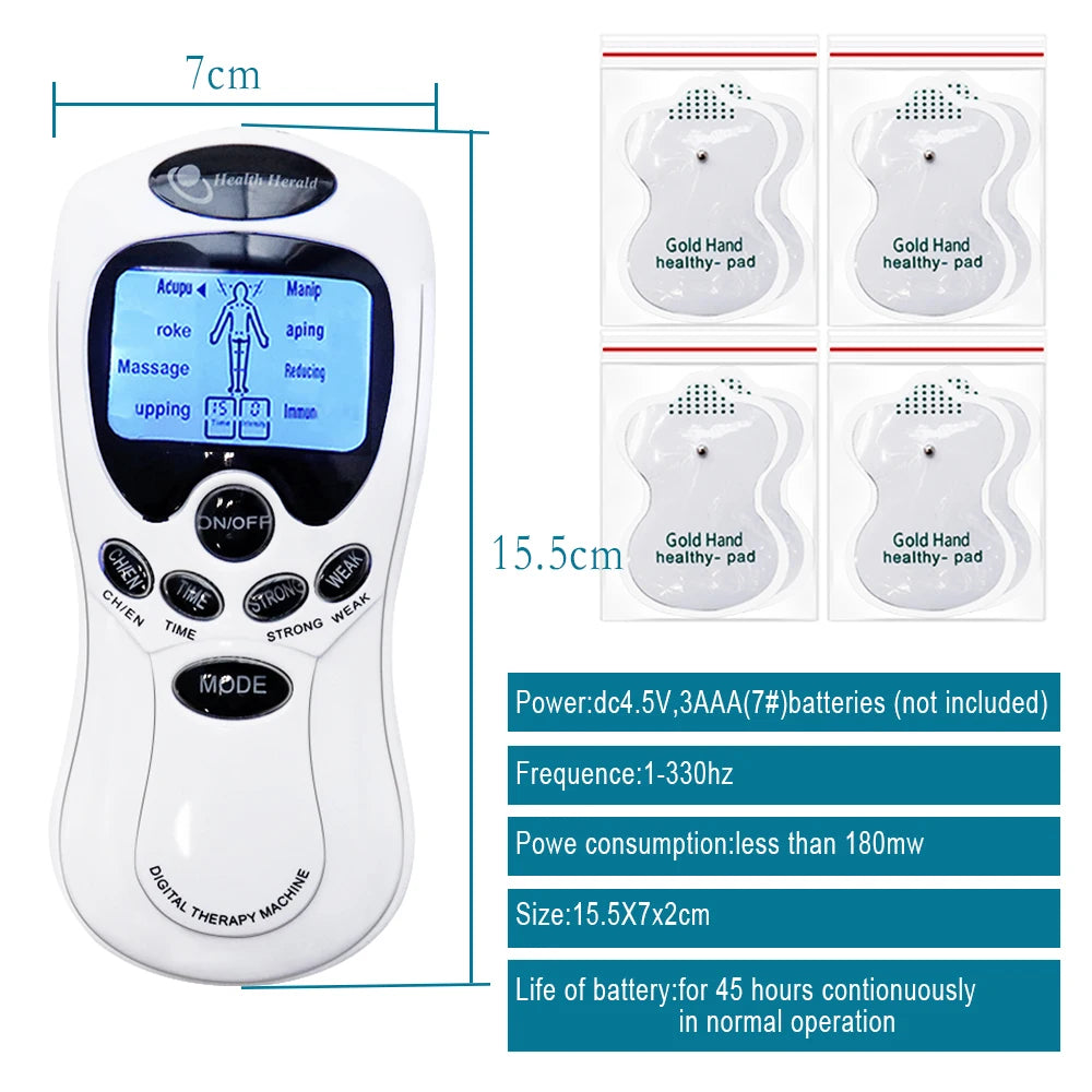 SANPKON TENS Machine Physiotherapy Electronic Pulse Muscle Stimulator for Neck Back Shoulder Hand Pain Relief Body Relaxation