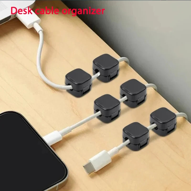 Gadgit Co™ Magnetic Adhesive Cable Clips | Desk & Home Wire Organizer