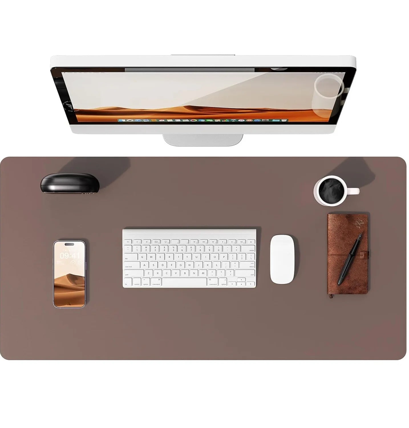 Gadgit Co™ PU Leather Desk Mat & Mouse Pad | Non-Slip, Waterproof, 5 Sizes