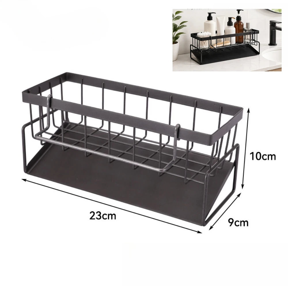 Gadgit Co Faucet Sink Caddy | Sponge, Soap & Towel Holder, No Drilling, 6 Styles