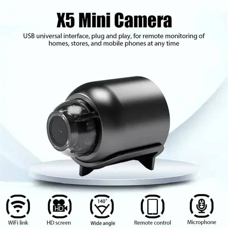 Gadgit Co 1080P WiFi Mini Security Camera | Night Vision, Motion Detection, Remote View