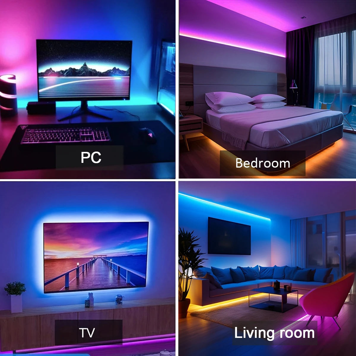 Gadgit Co™ – RGB LED Light Strip | App, WiFi, Bluetooth & IR Control