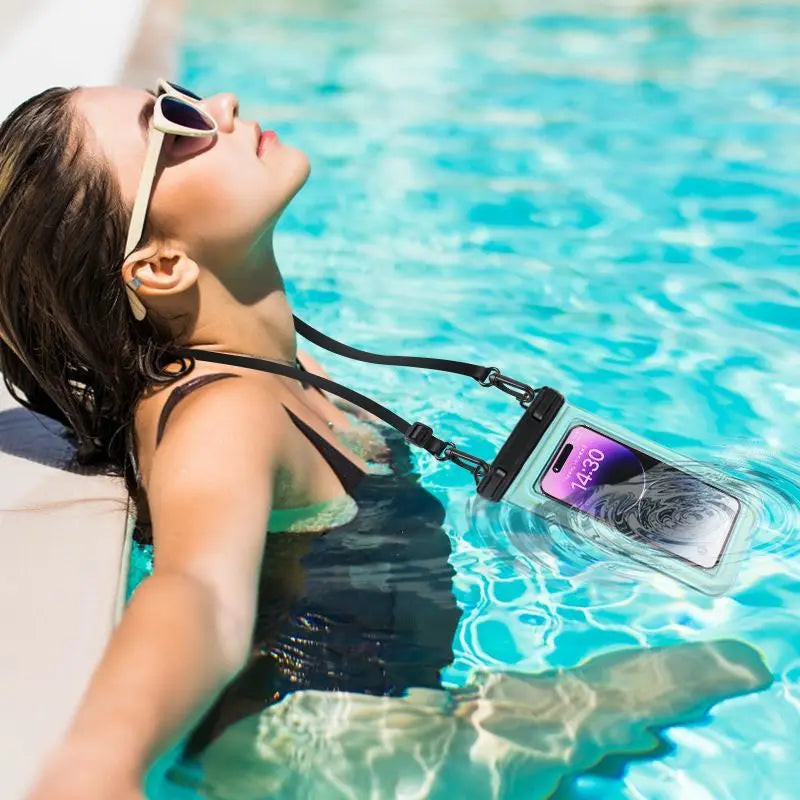 Gadgit Co™ – Floating Waterproof Phone Pouch with Lanyard (Sponge Float)