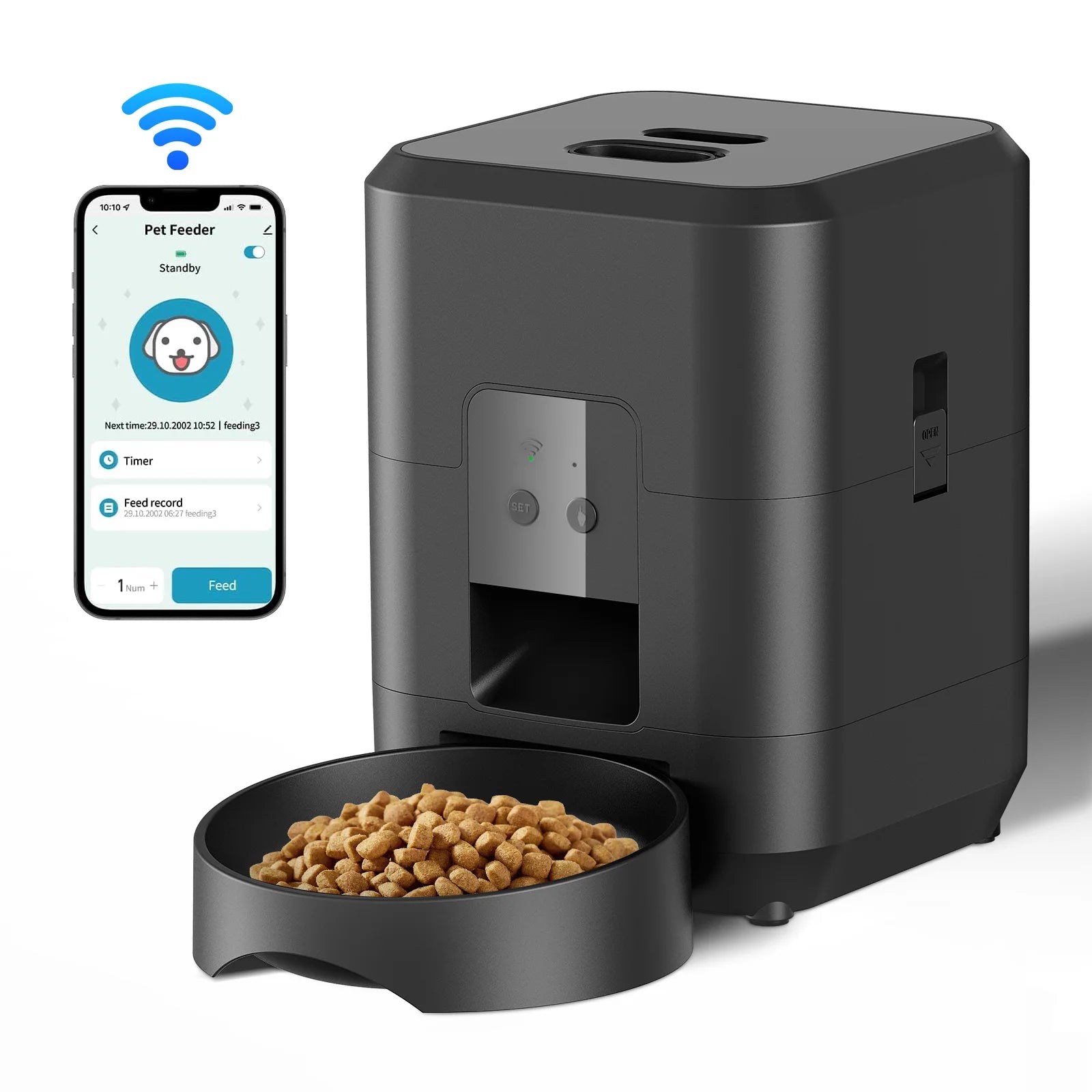 PetFlow Smart™ – Automatic Timed Pet Feeder