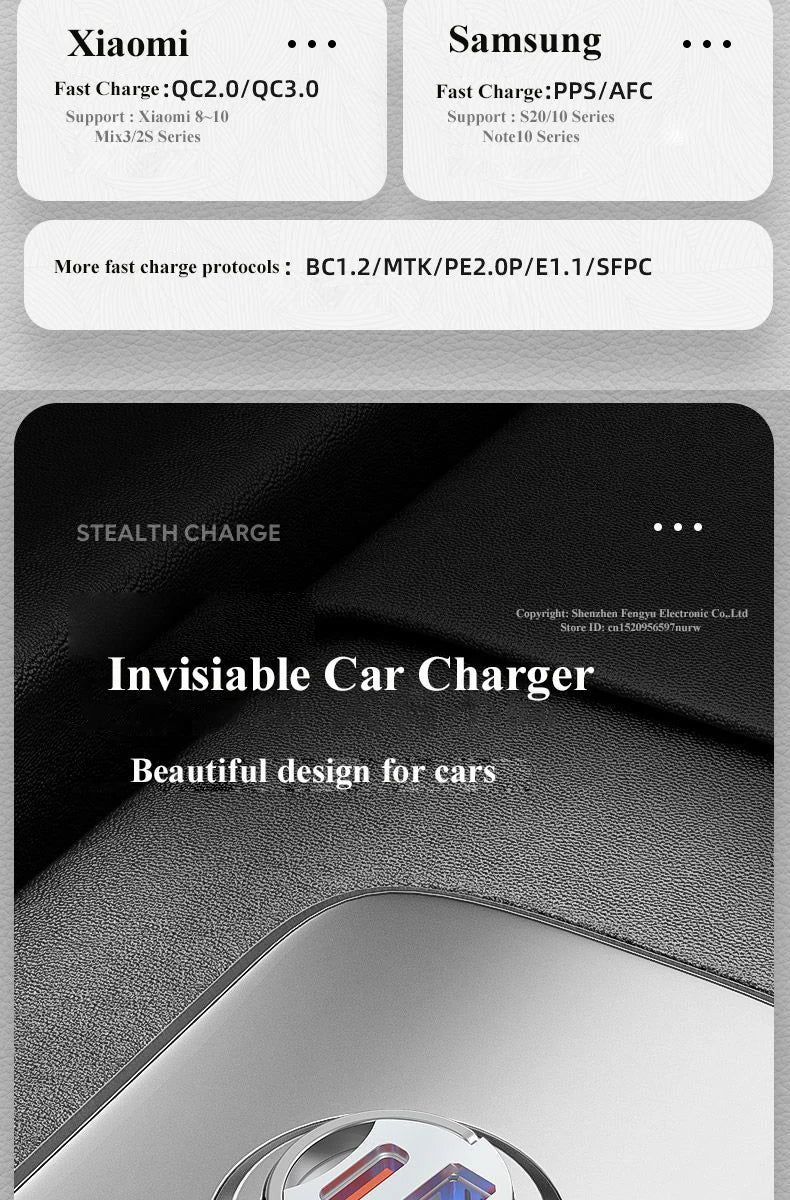 DriveCharge Pro™ – Dual Port USB-C Fast Car Charger