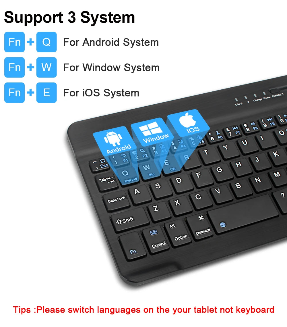 Bluetooth Wireless Keyboard Mouse For IOS Android Windows Tablet For iPad Air Mini Pro