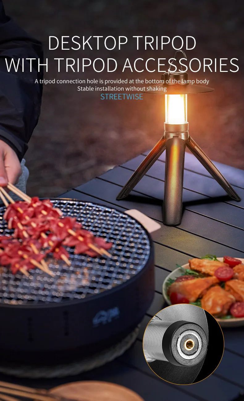 Gadgit Co LED Camping Lantern | 600 Lumens, Dimmable, Magnetic, Type-C, Waterproof