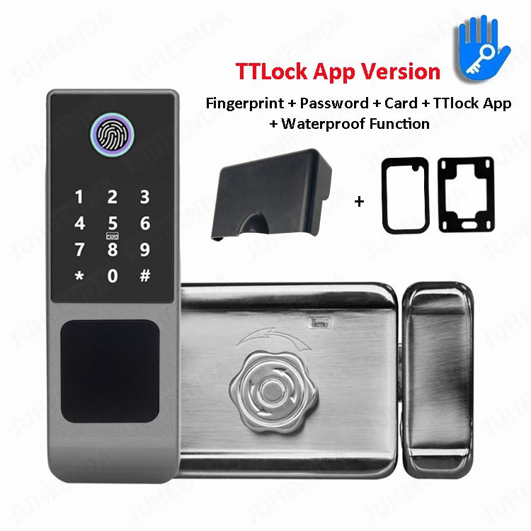 Gadgit Co Smart Outdoor Door Lock | WiFi, Fingerprint, App & Remote, IP66 Waterproof