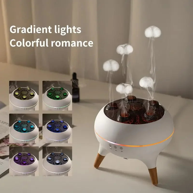 Gadgit Co Jellyfish Ultrasonic Humidifier & Aroma Diffuser | 250ml, 7 Colours, Remote