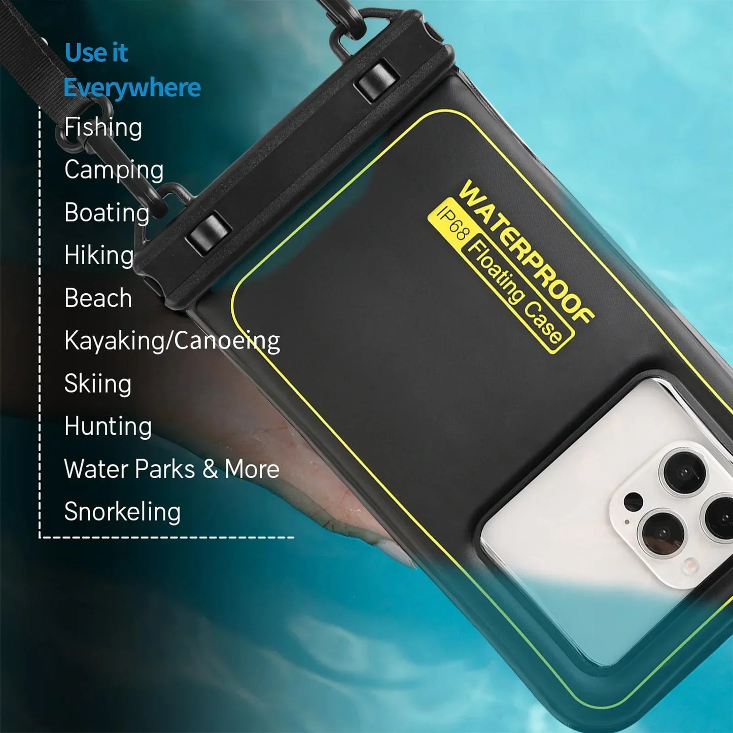 Gadgit Co™ – Floating Waterproof Phone Pouch with Lanyard (Sponge Float)