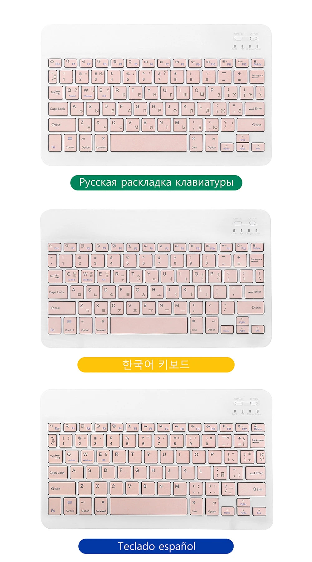 Bluetooth Wireless Keyboard Mouse For IOS Android Windows Tablet For iPad Air Mini Pro