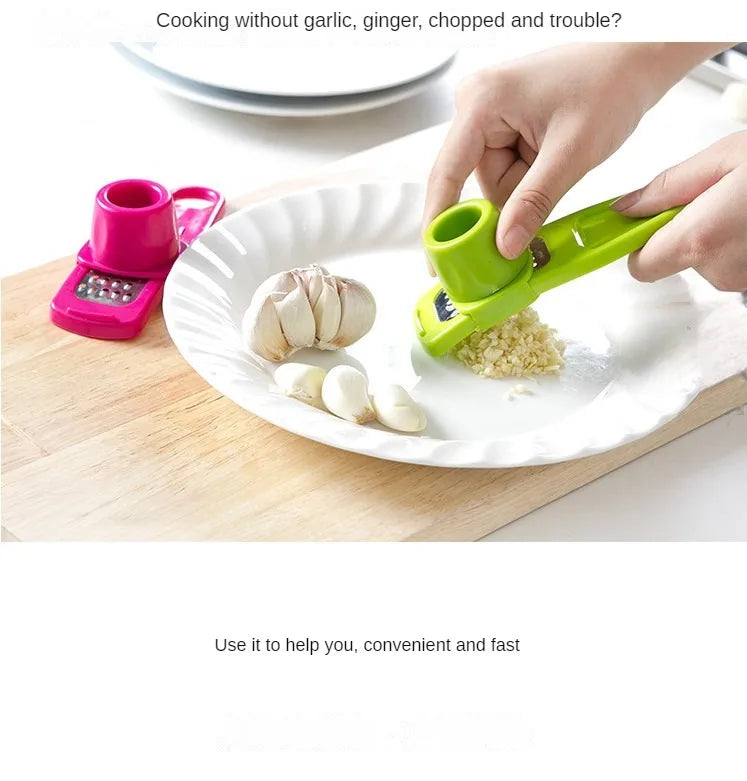 Gadgit Co Mini Manual Garlic & Ginger Grinder | Compact, Odour-Free PP, 2 Colours