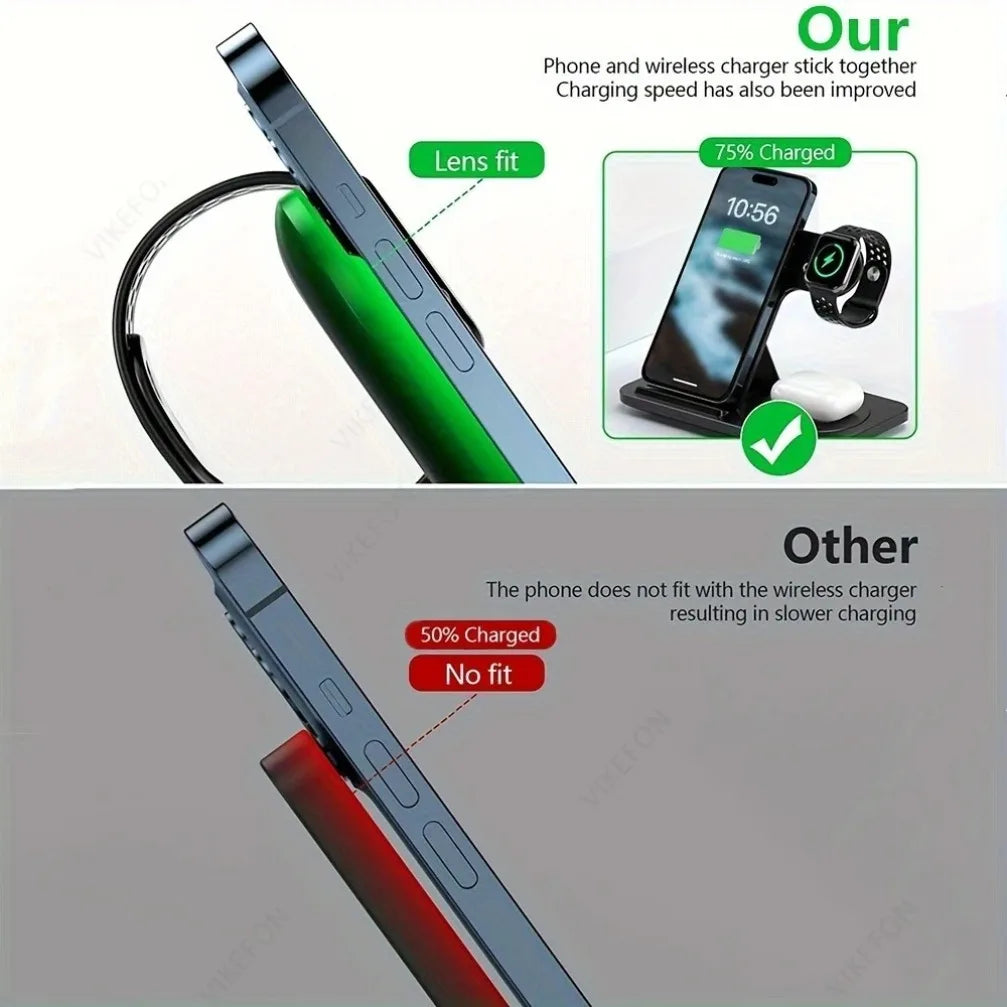 PowerDock™ 3-in-1 Fast Wireless Charging Station