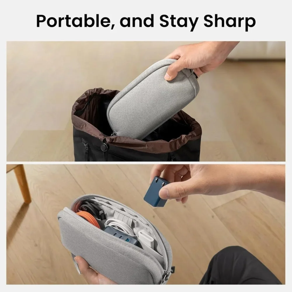 Electronics Organizer Travel Case Water Resistant Travel Bag Cable Organizer for Essentials Accessories.