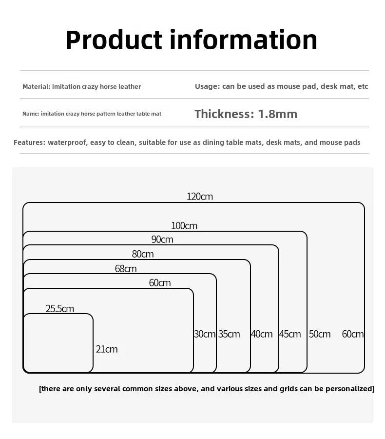 Gadgit Co™ Waterproof PU Leather Desk Mat | Non-Slip, Easy-Clean, 5 Sizes