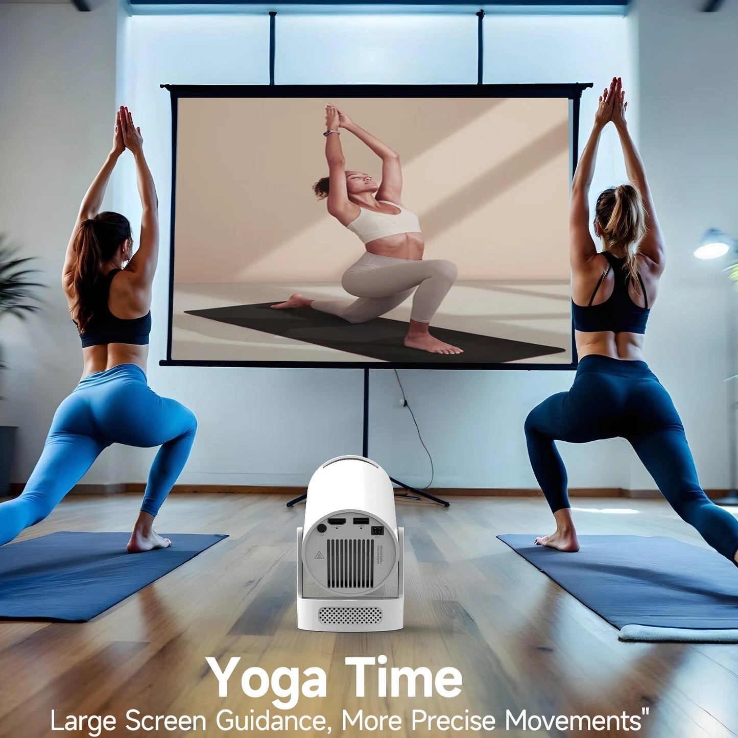 Gadgit Co™ – Smart Mini Portable Projector (Android 14 | WiFi | 180° Rotation)