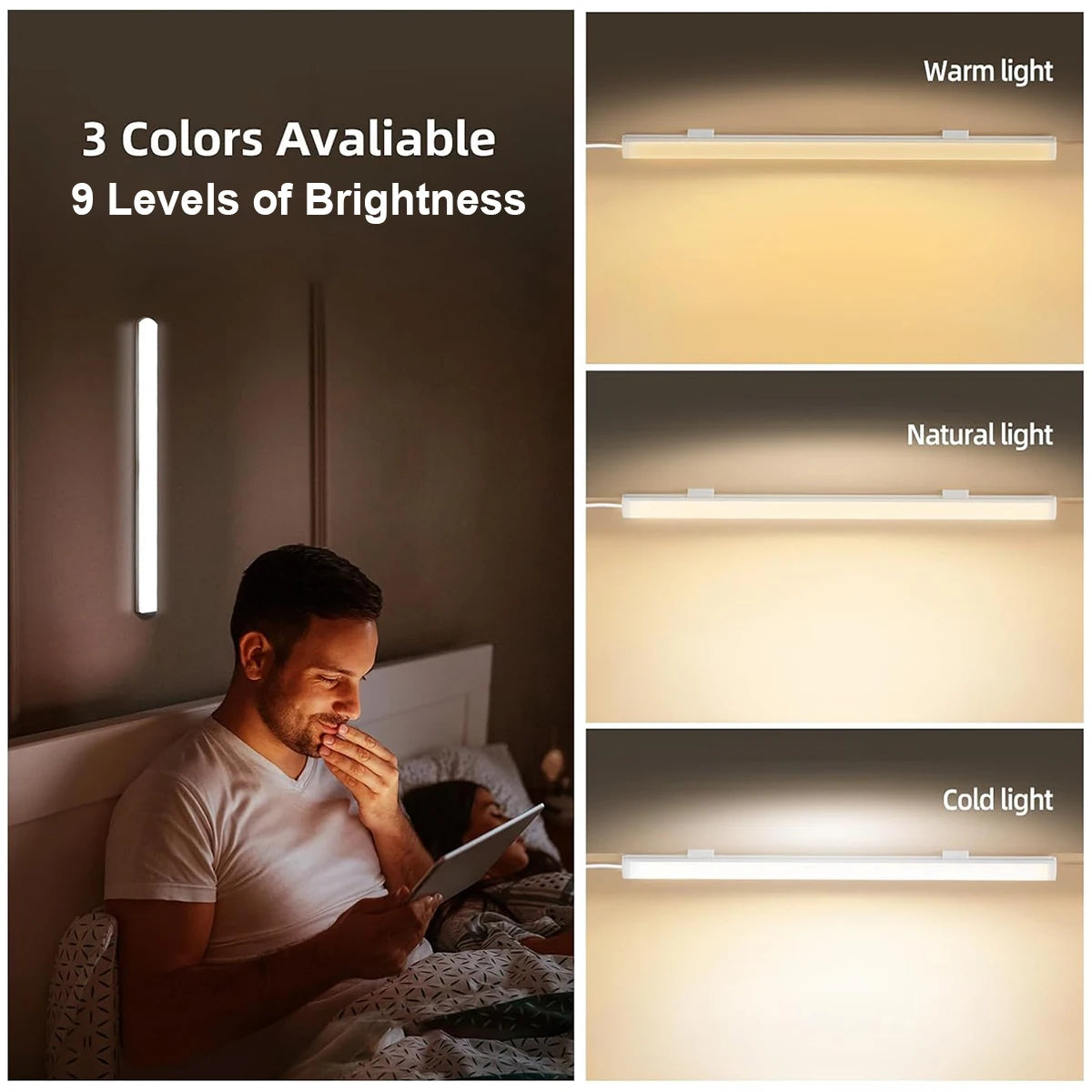 Gadgit Co Magnetic USB LED Bar Light | Dimmable, 3 Colour Temps, 3 Sizes