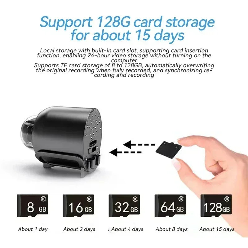 Gadgit Co 1080P WiFi Mini Security Camera | Night Vision, Motion Detection, Remote View