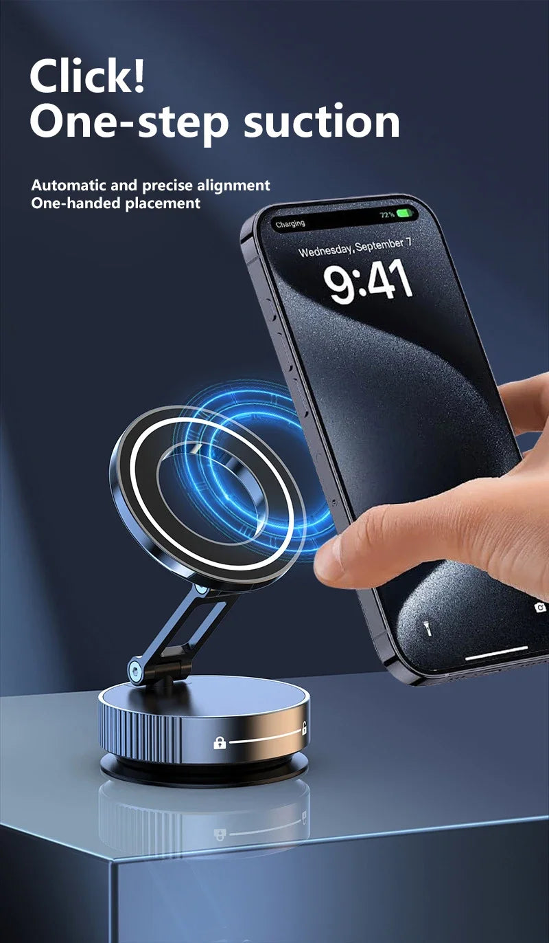 Gadgit Co™ – 360° Magnetic Foldable Phone Holder (Vacuum Suction Mount)