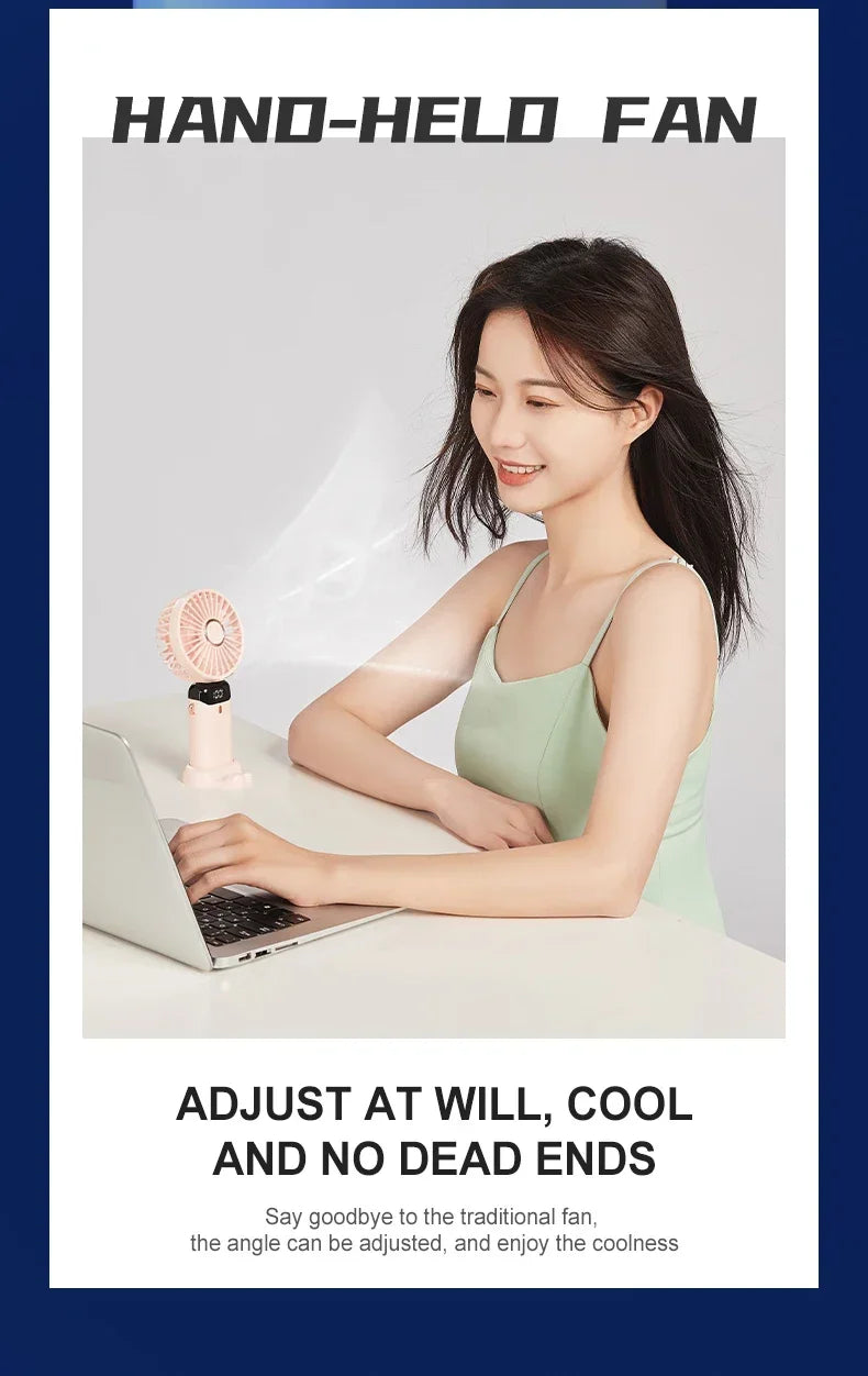 Gadgit Co™ 3-in-1 Portable Fan | Neck, Handheld & Desktop, 5 Speeds, USB Rechargeable