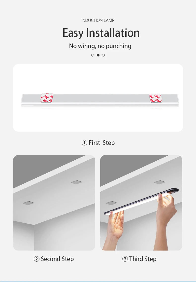 Gadgit Co Aluminum Motion Sensor LED Bar Light | 3 Colour Temps, Dimmable, 5 Sizes
