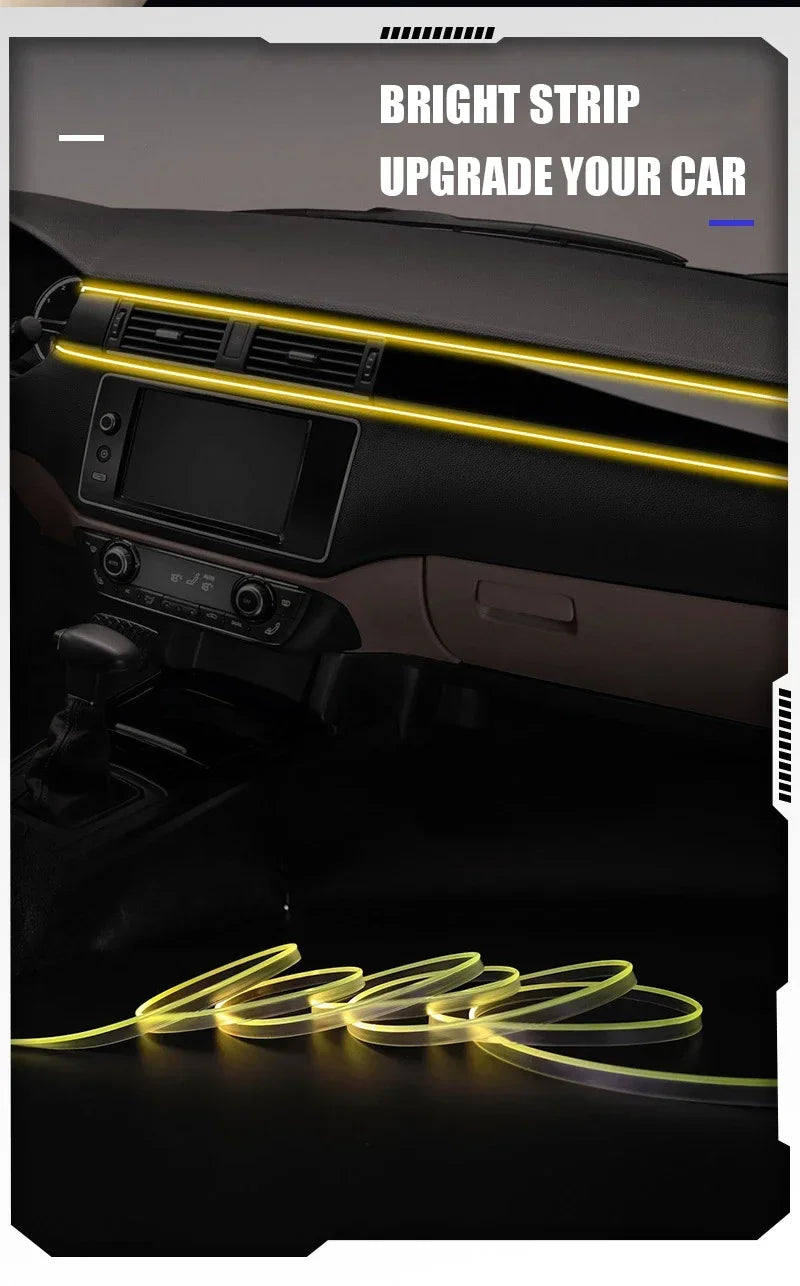 Gadgit Co RGB Car Interior Fiber Optic Ambient Light | APP Control, Music Sync, 4 Lengths