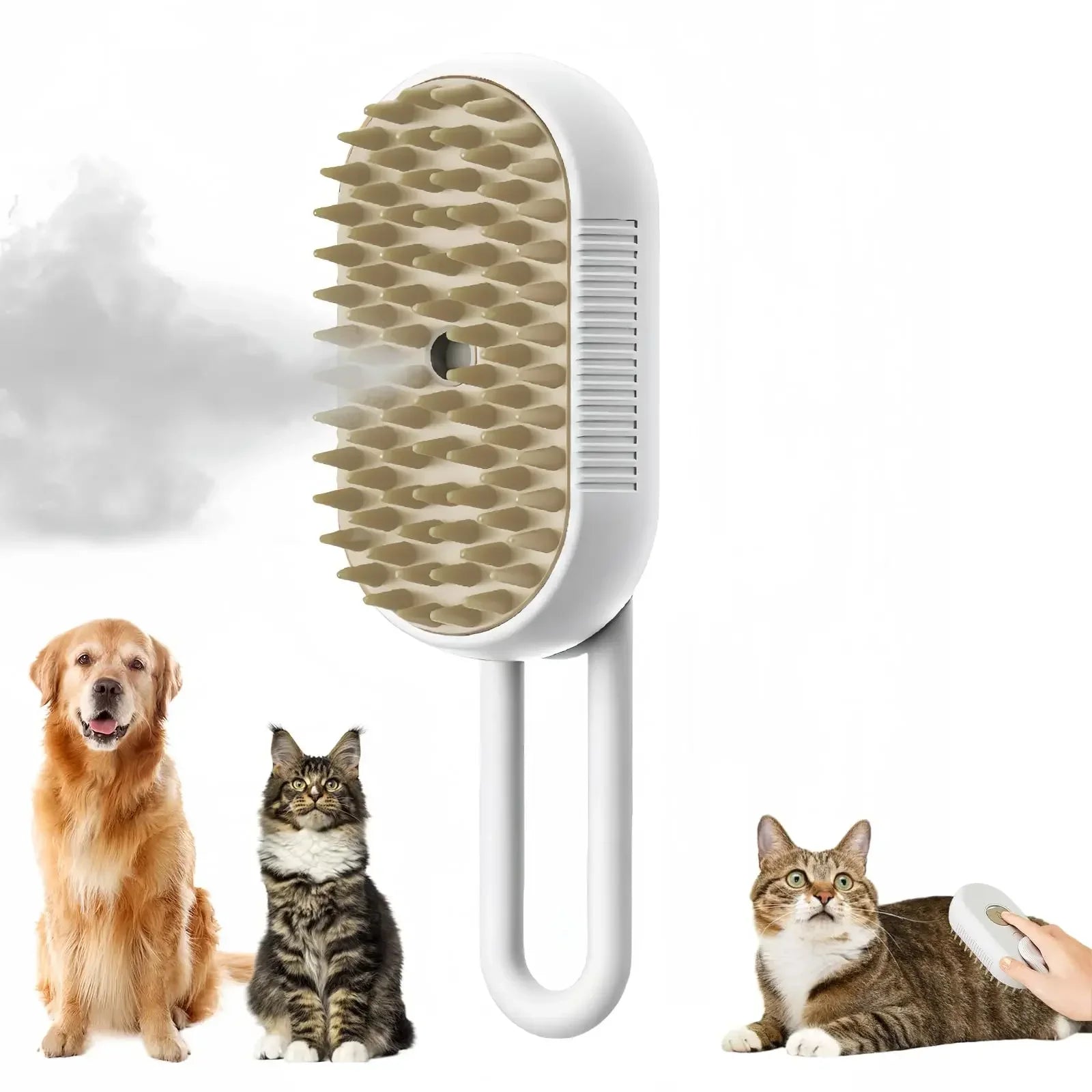 SteamGroom Pro™ – 2-in-1 Pet Steam Brush
